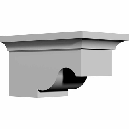 Ekena Millwork Endurathane Dublin Bracket, 4 5/8"W x 7 1/2"D x 4"H, Factory Primed BKT07X04X04SU